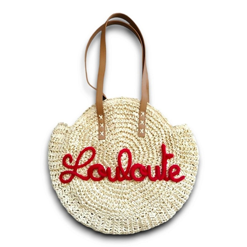 Sac plage best sale paille personnalisable